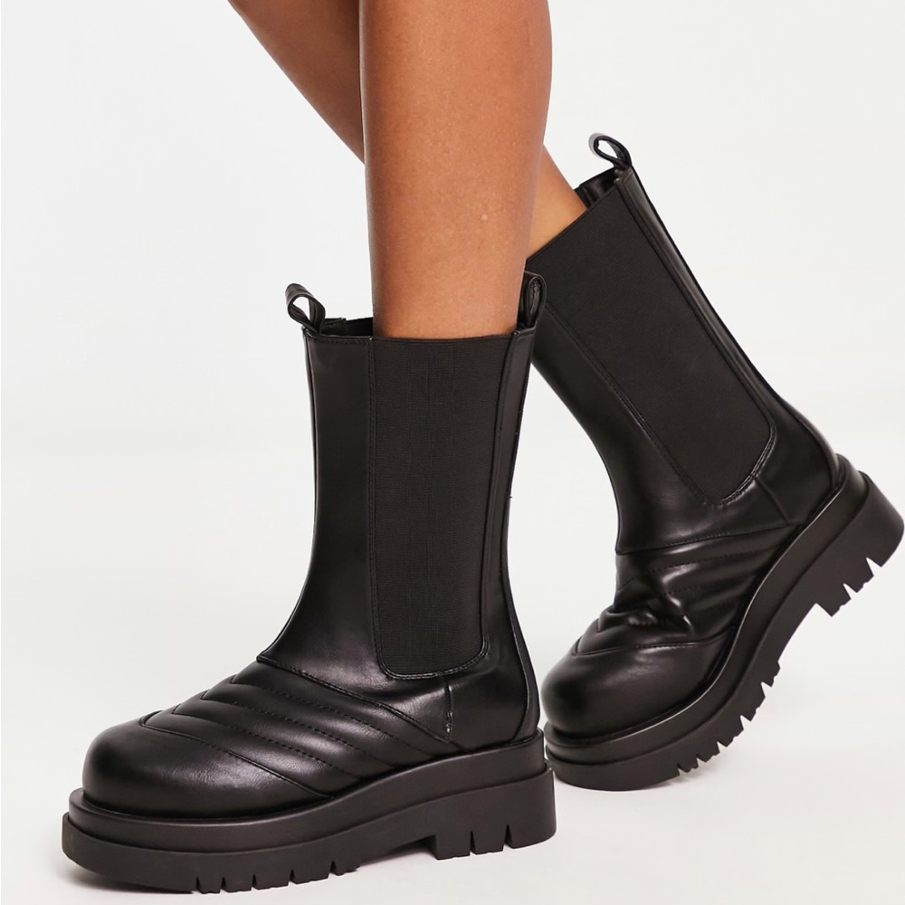 RAID Adalee stitch detail calf length boots